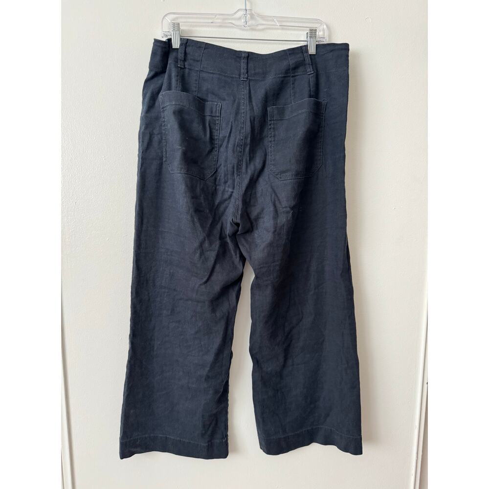 Anthropologie Maeve 31 The Colette Cropped Linen Wide-Leg Pants - Picture 6 of 7